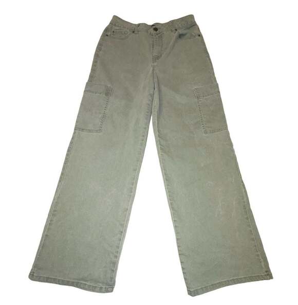 d.jeans Denim - d.jeans Women's Green Wide Leg Cargo Jeans